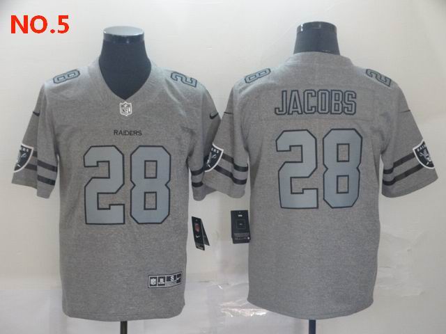 Men's Las Vegas Raiders 28 Josh Jacobs Jersey NO.5;